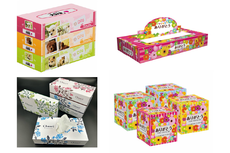 BOXティッシュ（既製柄／名入れ可能）